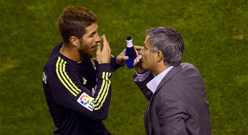 Sergio Ramos and Jose Mourinho